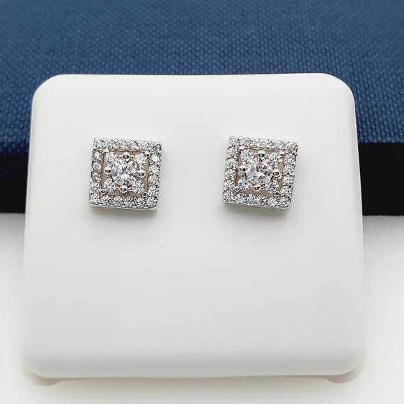 "925 Sterling Silver Plated CZ Earrings, EVBRS460 - Picture 4 of 9